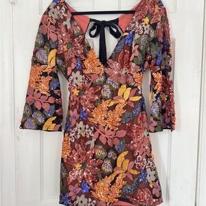 Anthropologie Pink and Black Dress